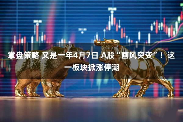 掌盘策略 又是一年4月7日 A股“画风突变”！这一板块掀涨停潮