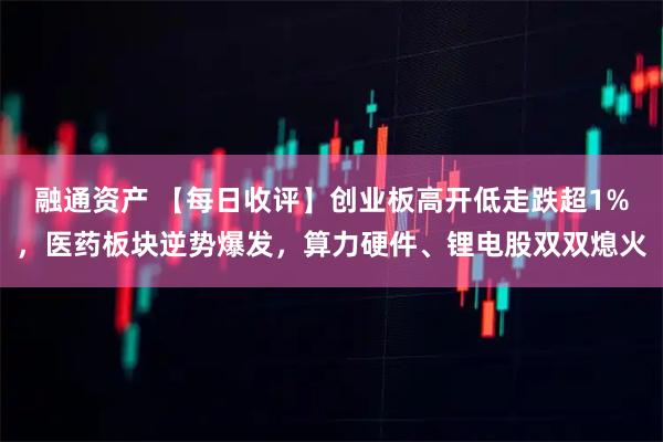融通资产 【每日收评】创业板高开低走跌超1%，医药板块逆势爆发，算力硬件、锂电股双双熄火